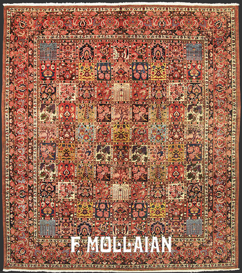 Semi-Antique Persian Bakhtiari Carpet n°:22474241